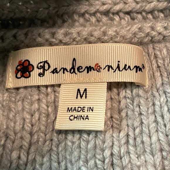 Pandemonium Short Sleeve Cable Knit Pullover Sweater - Picture 3 of 4